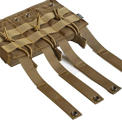 Loki-360 Tactical 3-Rifle Magazine MOLLE Tan Pouch