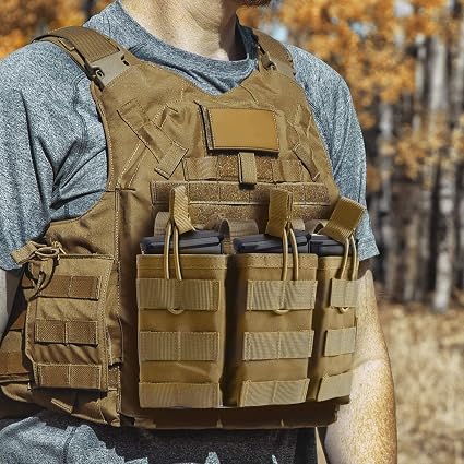 Loki-360 Tactical 3-Rifle Magazine MOLLE Tan Pouch