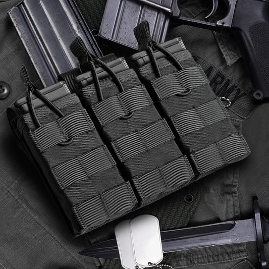 Loki-360 Tactical 3-Rifle Magazine MOLLE Black Pouch