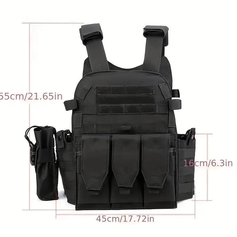 Black Tactical Plate Carrier.
