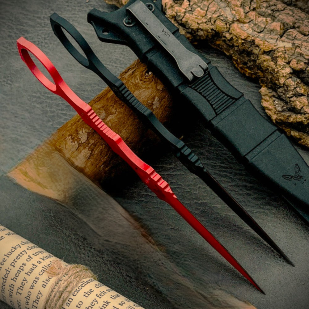 BM 176 SOCP Dagger with Logo D2 Fixed Blade w/ Sheath. Black or Red Choice.