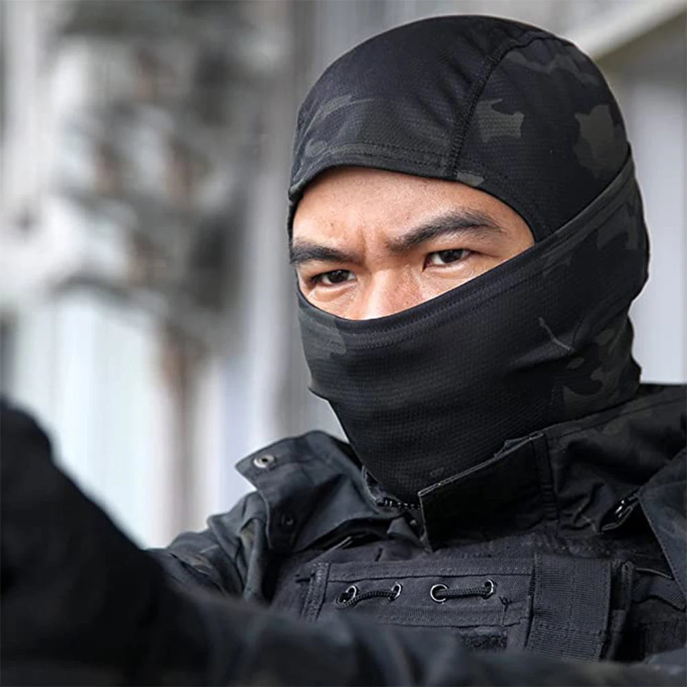 Cagoule militaire/chasse. Masque complet, protection UV. 2 couleurs au choix...