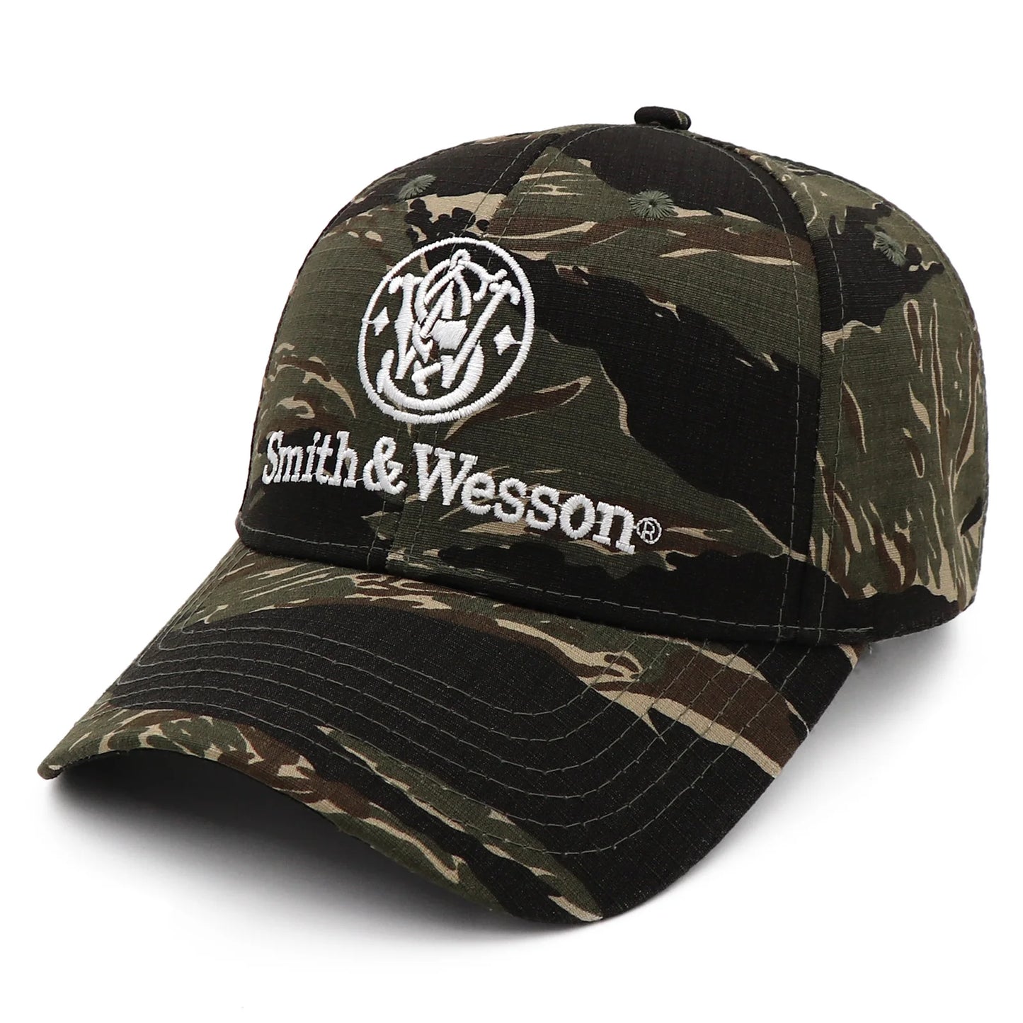 SMITH & WESSON TIGER STRIPE CAMO ADJUSTABLE HAT. Brand New for 2025!