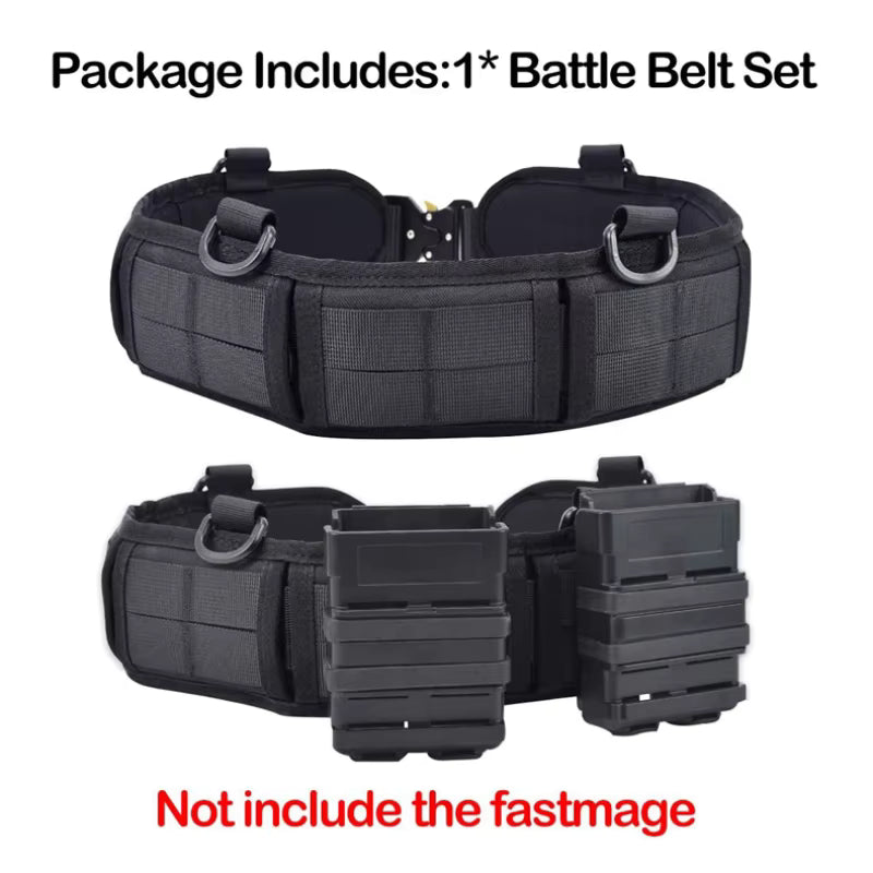 Battle Belt Combo. Nylon Belt w/Metal Buckle and Nylon Padded Outer Battle Belt.