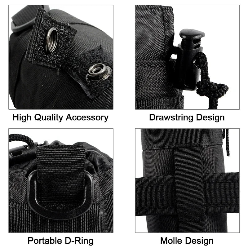 BLACK MOLLE WATER BOTTLE POUCH
