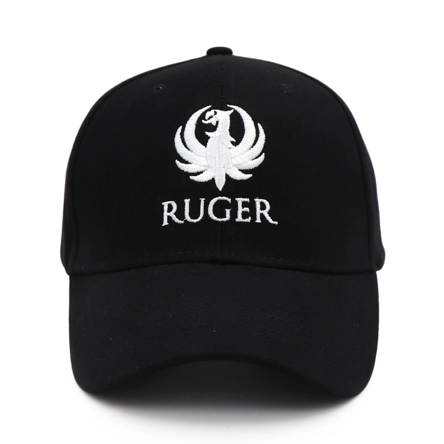 CHAPEAU NOIR BRODÉ STYLE RUGER