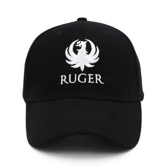 CHAPEAU NOIR BRODÉ STYLE RUGER