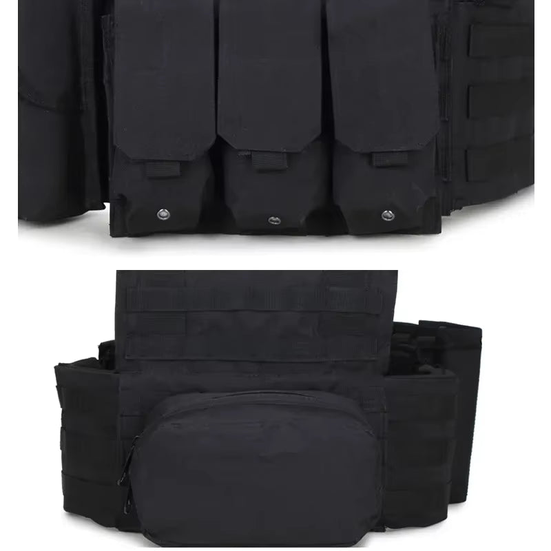 Black Tactical Plate Carrier.