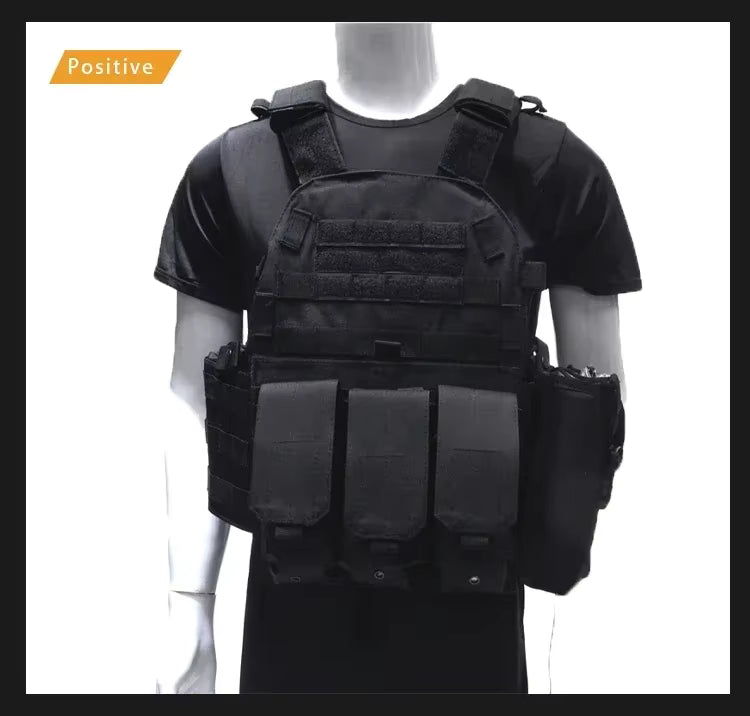 Black Tactical Plate Carrier.