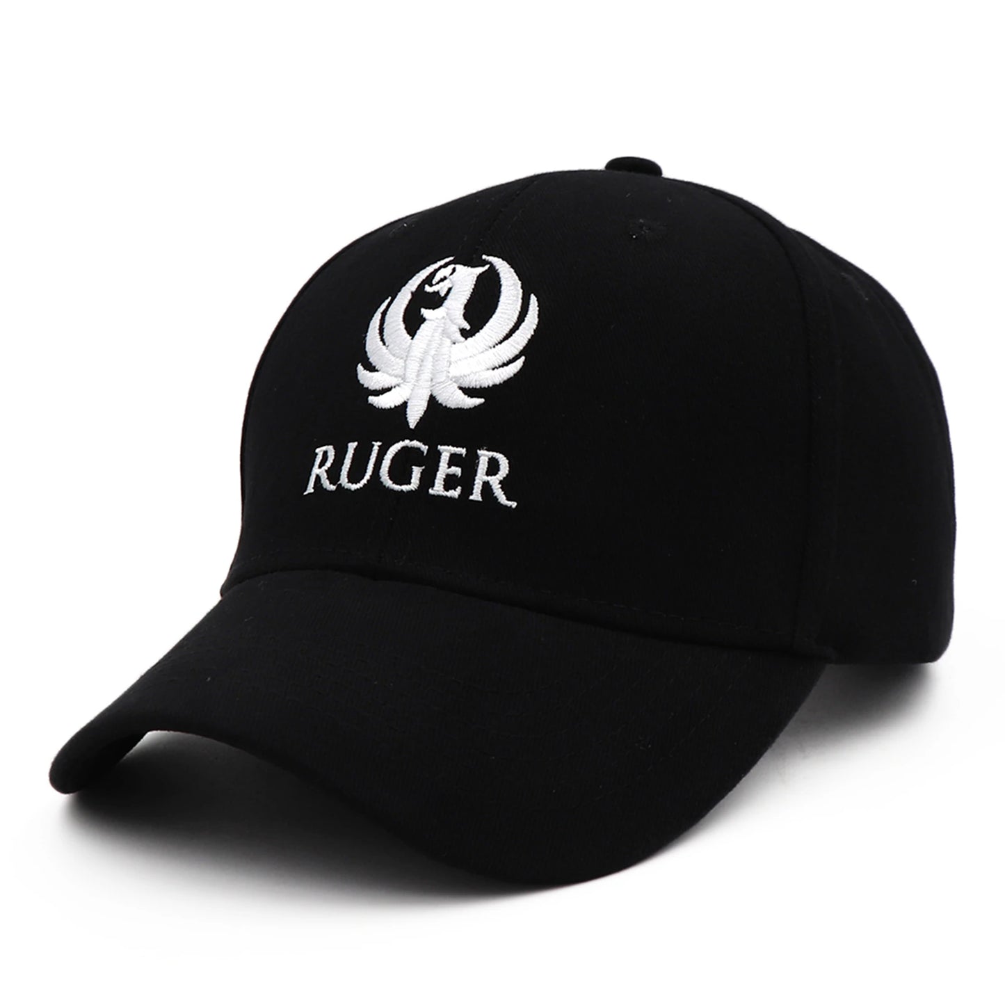 CHAPEAU NOIR BRODÉ STYLE RUGER