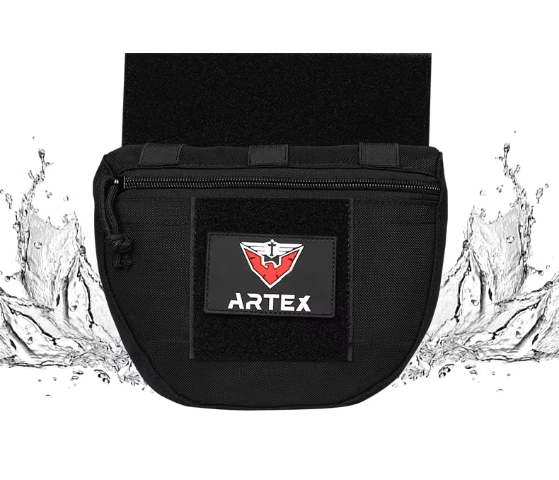 ARTEX Tactical Plate Carrier Drop Dump Pouch in Black.