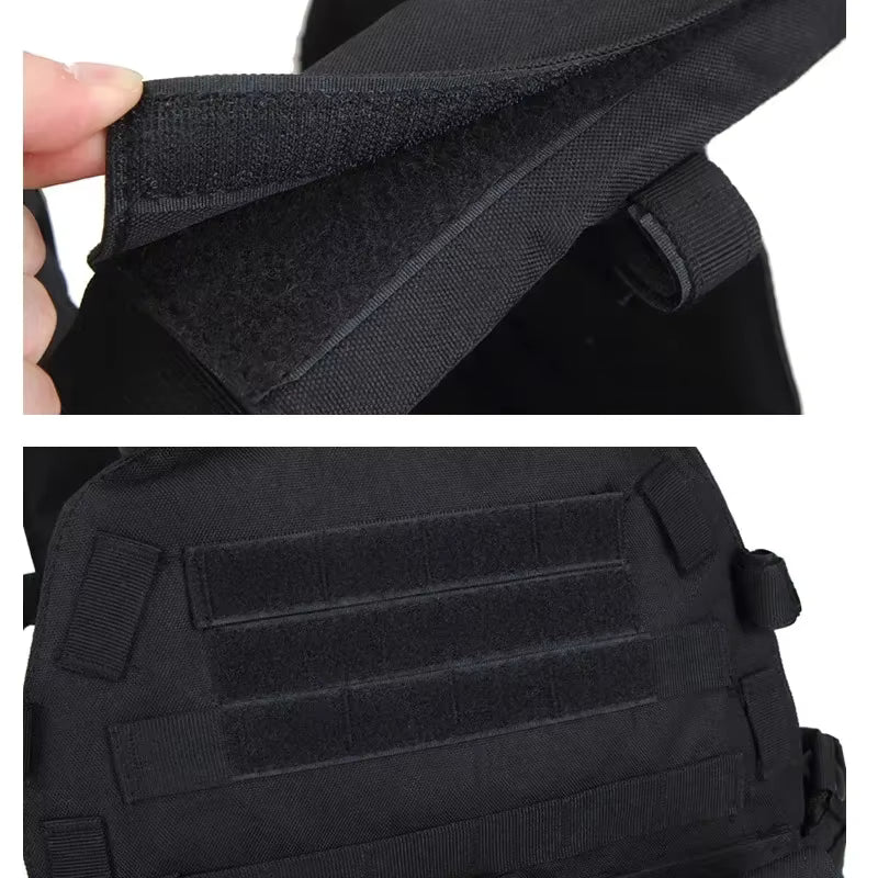 Black Tactical Plate Carrier.