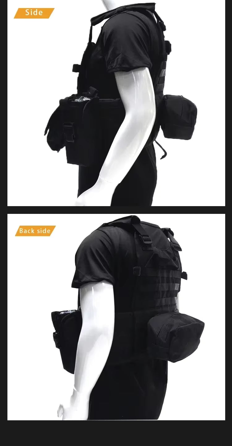Black Tactical Plate Carrier.