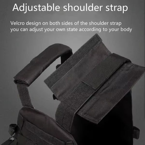 Black Tactical Plate Carrier.