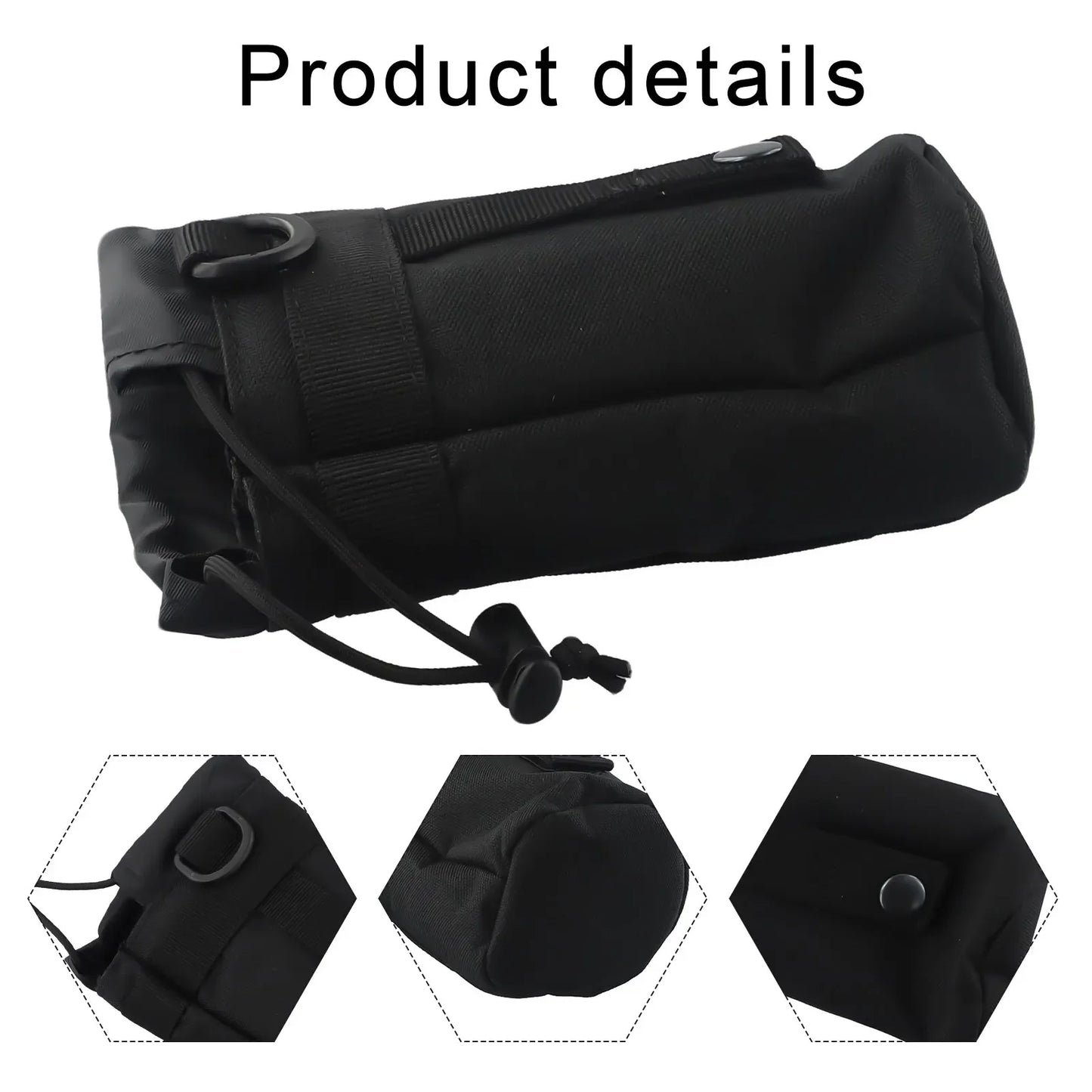 BLACK MOLLE WATER BOTTLE POUCH