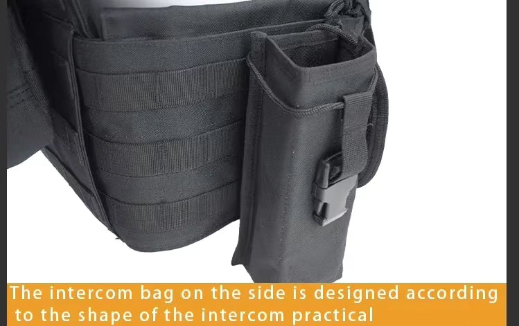 Black Tactical Plate Carrier.