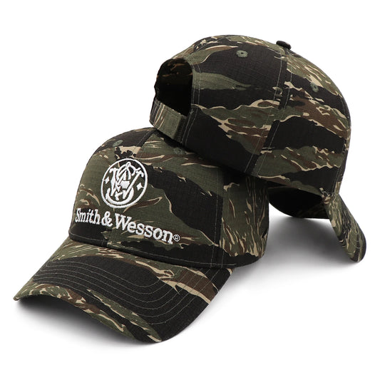 SMITH & WESSON TIGER STRIPE CAMO ADJUSTABLE HAT. Brand New for 2025!