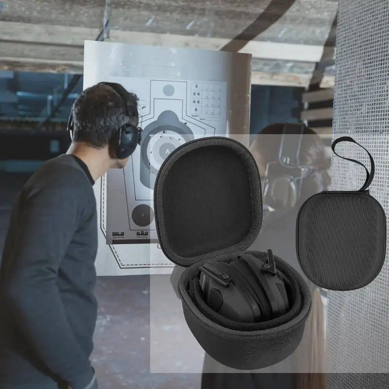 Shooting Earmuffs with Carrying Case & AUX Cable. 22db Electronic Volume control