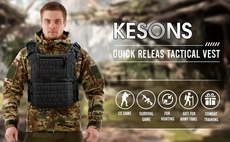 Kesons Green Quick release Heavy Duty Tactical Plate Carrier