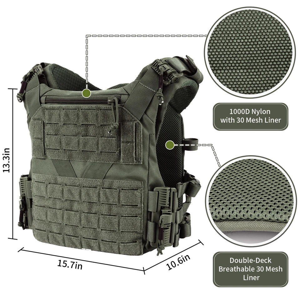 Kesons K Series Army Green K19 Quick release Heavy Duty Plate Carrier