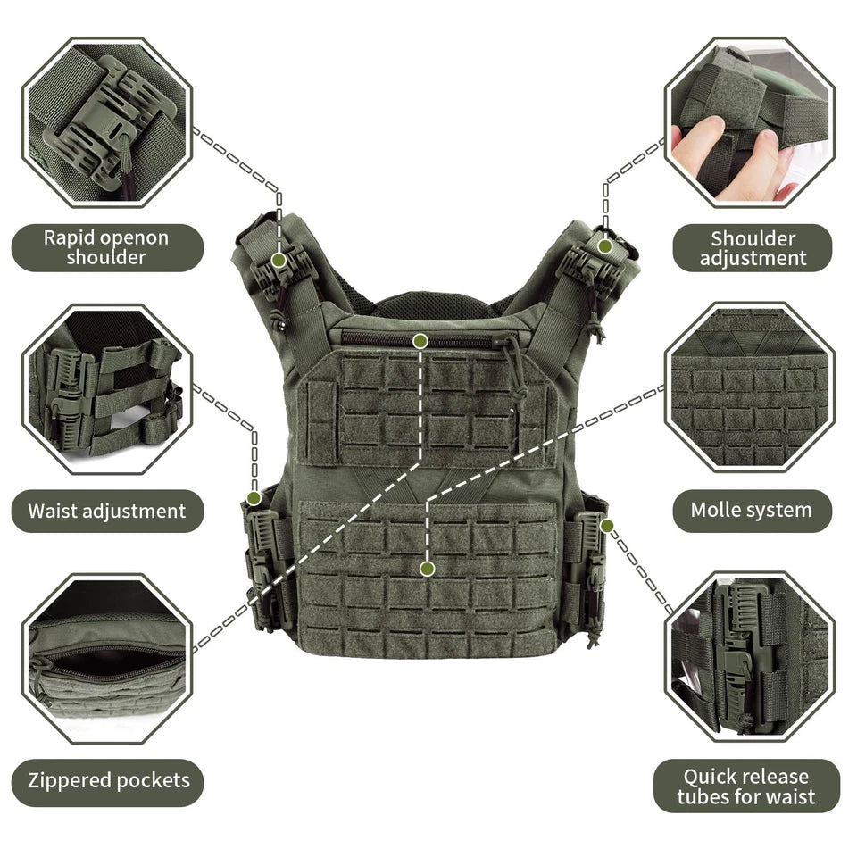 Kesons K Series Army Green K19 Quick release Heavy Duty Plate Carrier