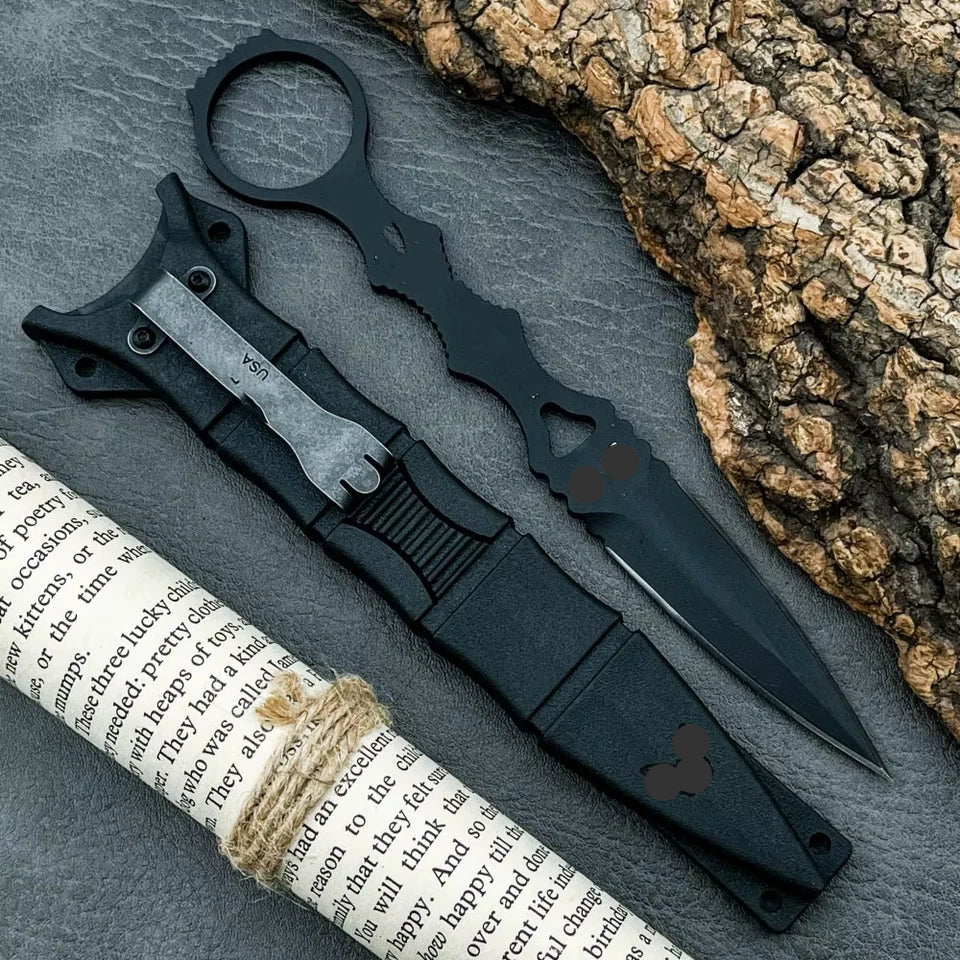 SOCP Double Blade Dagger with Sheath, No Logo.