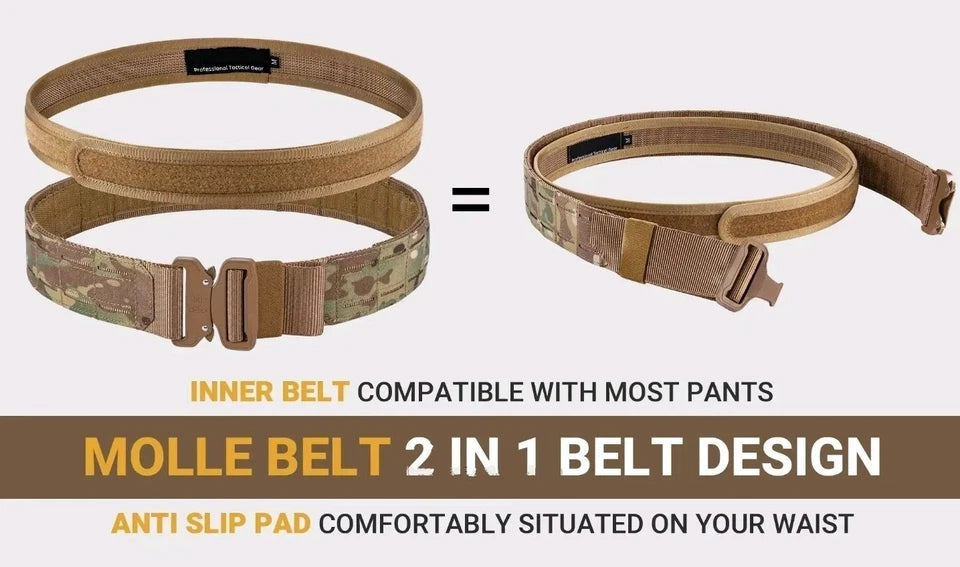 Molle Tactical Battle Belt. 2 Colors to choose from.