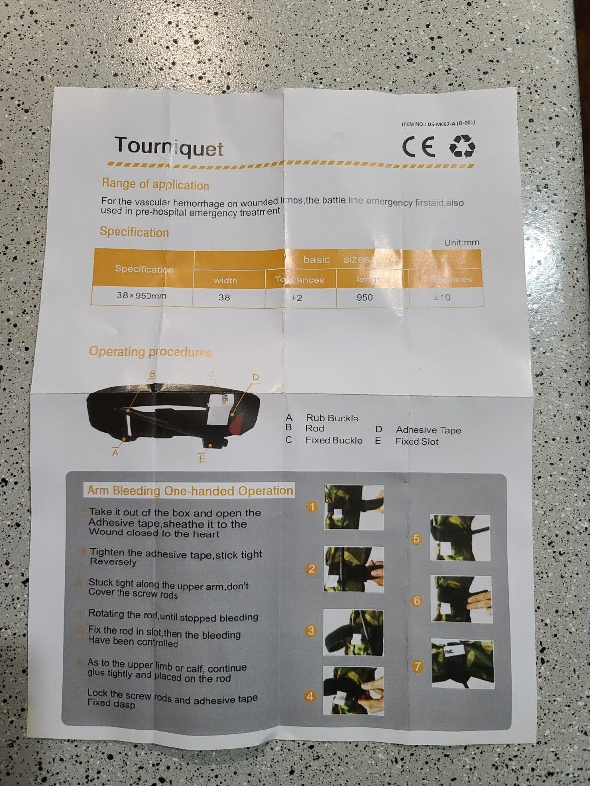 Tourniquet- Rapid One Hand Application