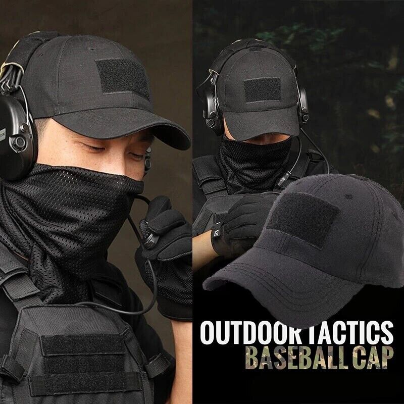 BLACK MILITARY OPERATORS HAT