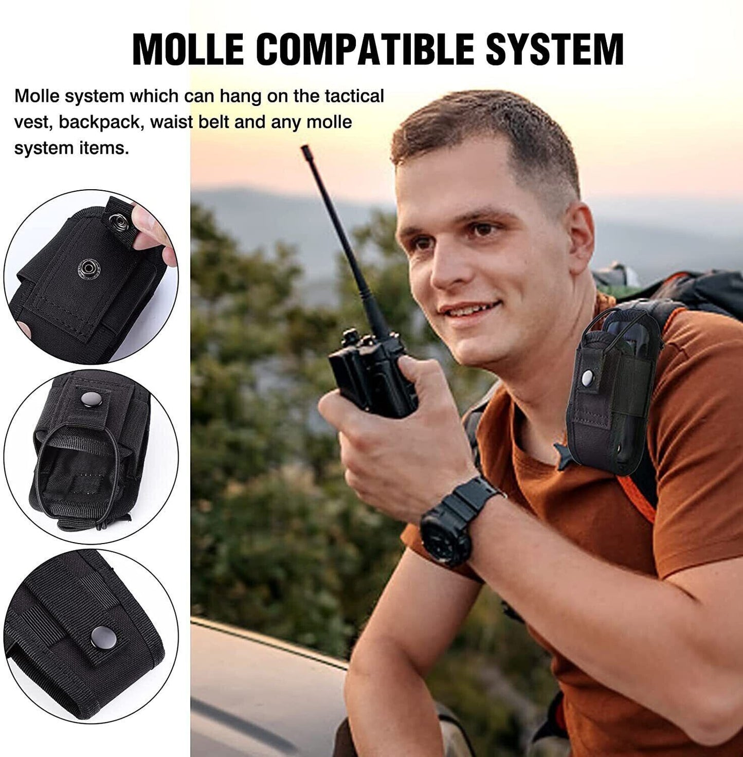 FDE/TAN MOLLE RADIO/PHONE CASE
