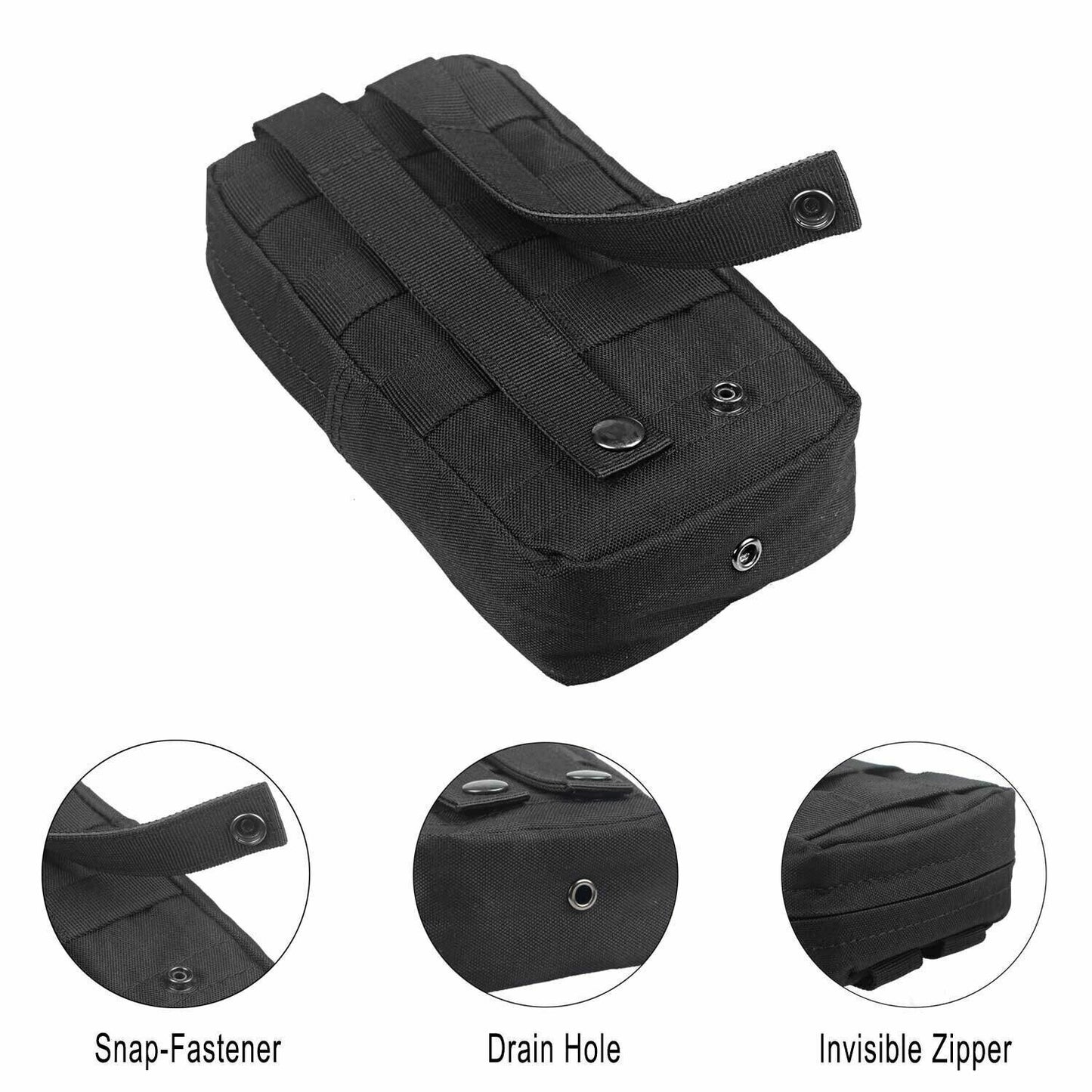 BLACK MOLLE EDC MULTI-PURPOSE POUCH