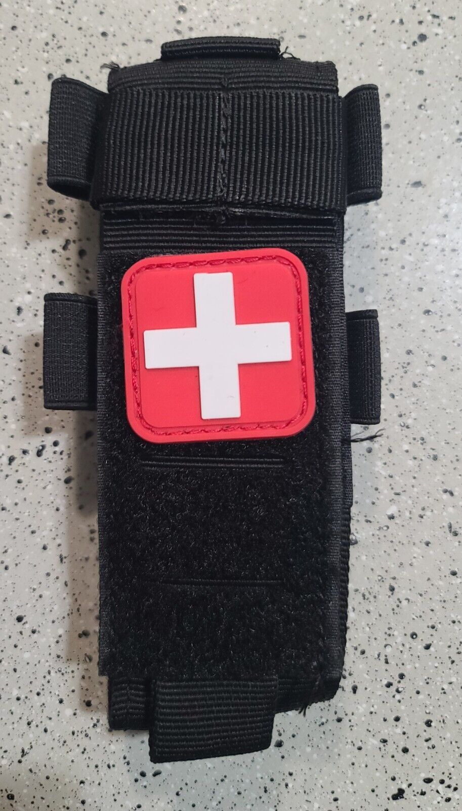 BLACK Tourniquet Pouch, With Trauma Shears and Rapid One Handed Tourniquet.