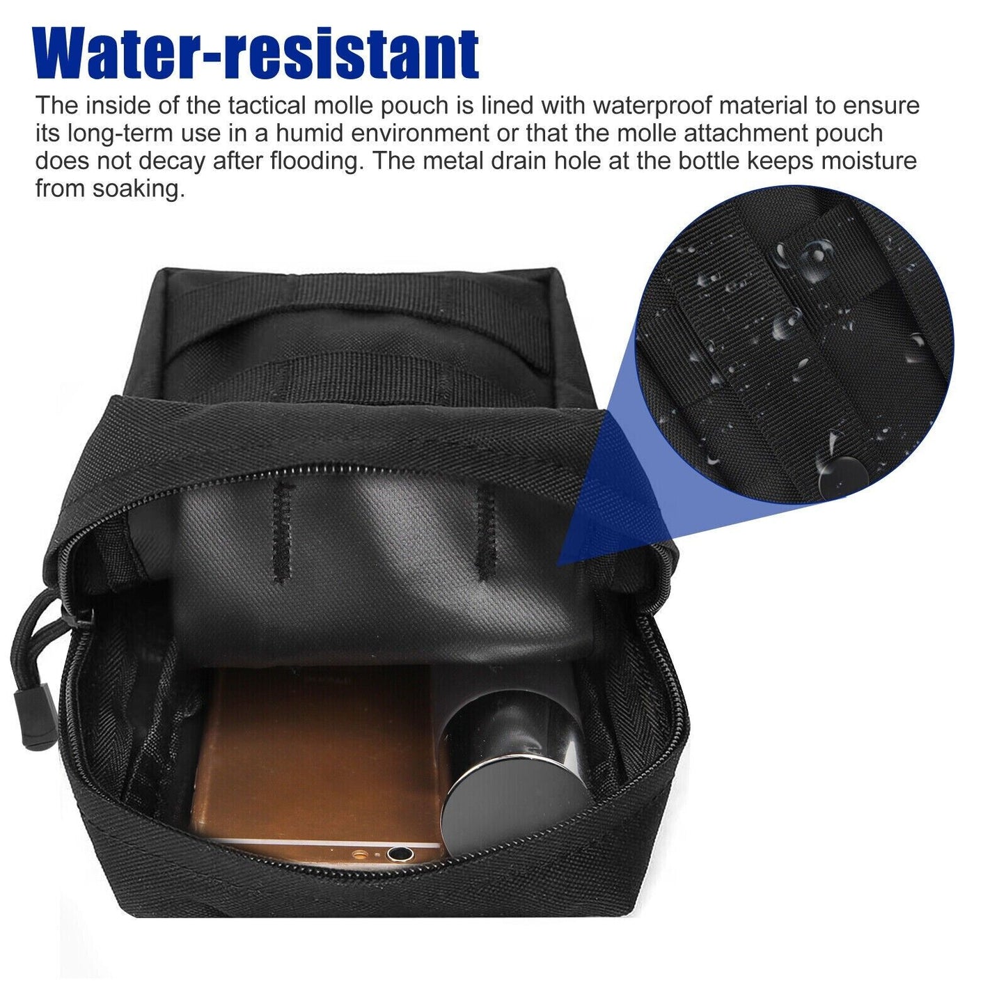 BLACK MOLLE EDC MULTI-PURPOSE POUCH
