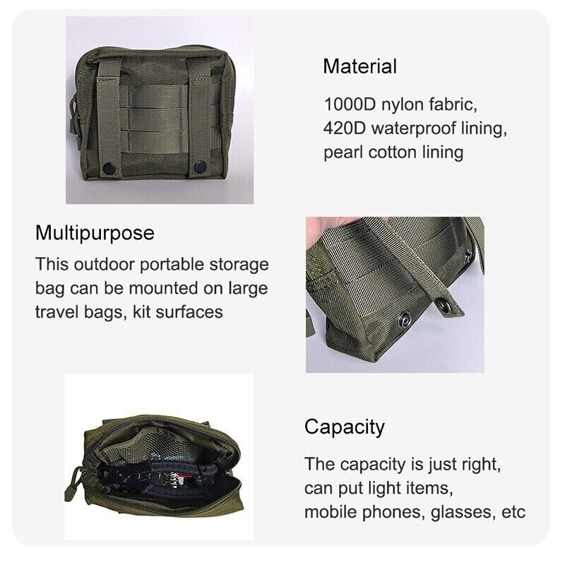 POCHETTE MULTI-USAGES TACTIQUE MOLLE EDC OD GREEN