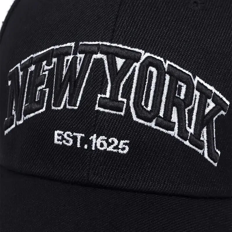 NEW YORK EST 1625- Casquette de baseball réglable brodée 3D 