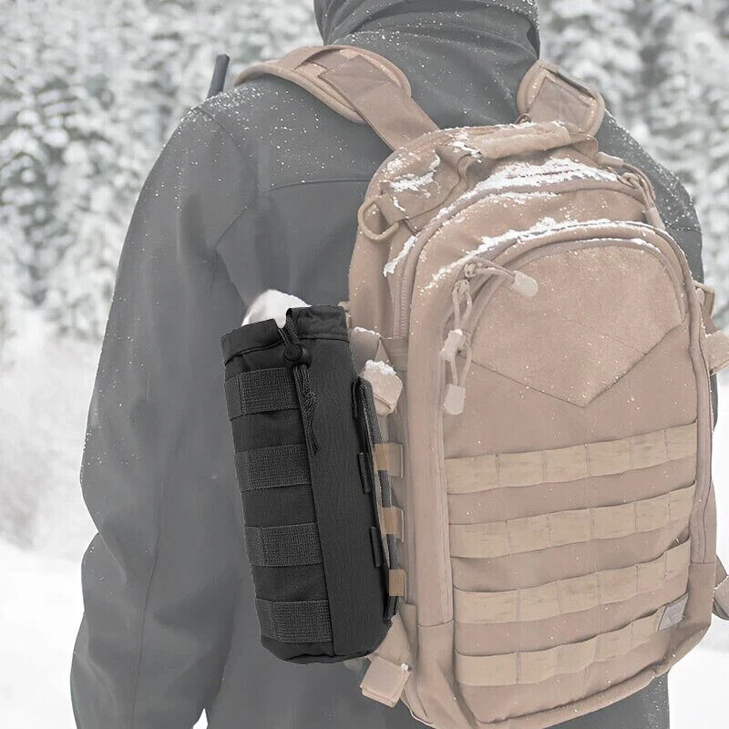 BLACK MOLLE WATER BOTTLE POUCH