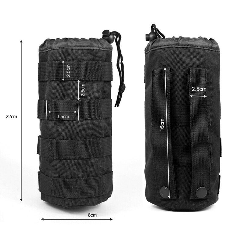 BLACK MOLLE WATER BOTTLE POUCH