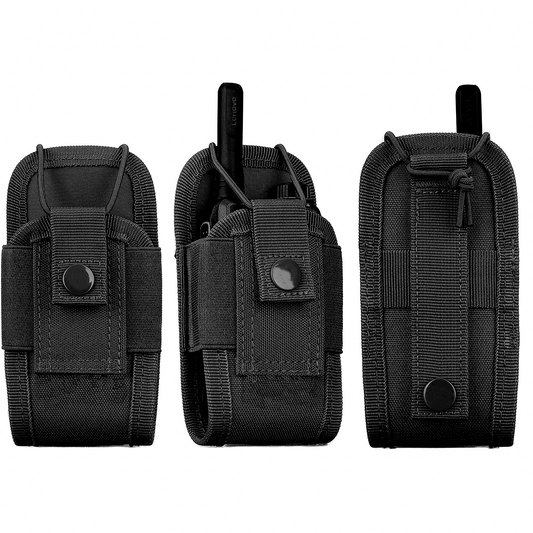 Étui noir pour radio/cellule tactique Molle.