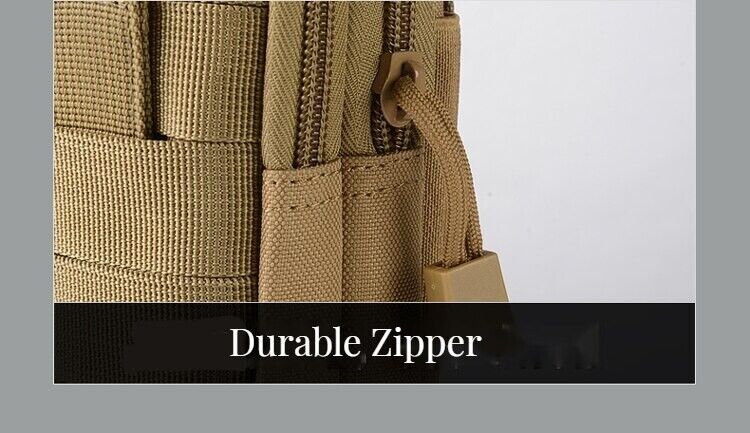 BLACK TACTICAL MOLLE PACK, EDC MULTI-PURPOSE BAG, UTILITY POCKET, HIKING, BELT.